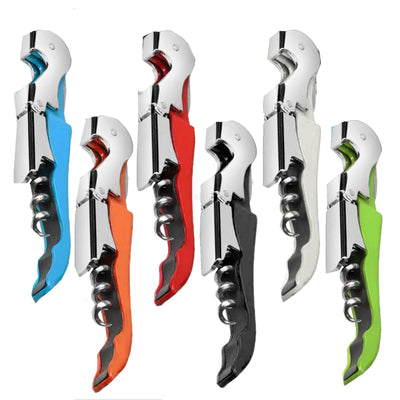 cssopenss 6 Pieces wine key wine opener Stainless wine bottle opener Fold Serrated Foil Cutter wine key for servers for Family Company PartyBarsRestaurants(6 Color)