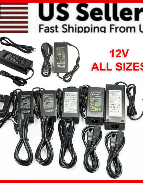 Charger l'image dans la visionneuse de galerie, 12V 1A 2A 3A 5A 6A 8A 10A Power Supply AC to DC Adapter 5050 LED STRIP LIGHT USA
