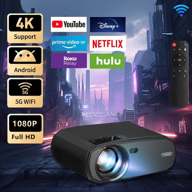 Proyector de cine en casa para exteriores
