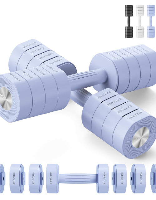 Cargar imagen en el visor de la galería, MERACH Adjustable Dumbbell Set of 2 4 in 1 Hand Weights for Women at Home Free Weights Dumbbells Each 2.2lb 4.4lb 6.6lb 8.8lb Weight Set for Home Gym Exercise Training

