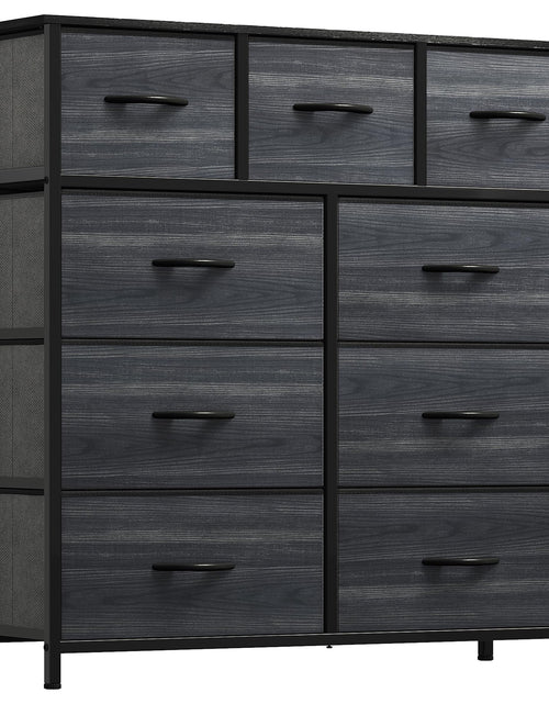 Load image into Gallery viewer, YITAHOME Dresser for Bedroom with 9 Drawers - Organizer Unit for Living Room Hallway Closets (Charcoal Black Wood Grain)
