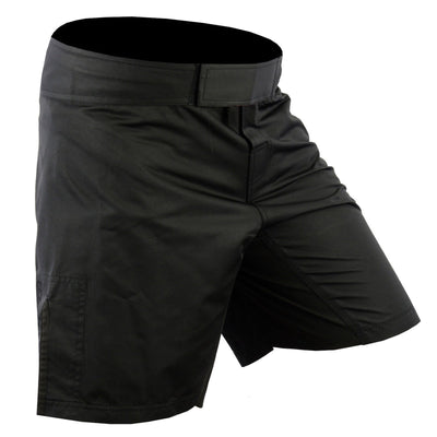 Roar MMA Grappling Shorts Kickboxing Muay Thai Shorts BJJ Gym Training Athletic Shorts (Simple-Black Small)