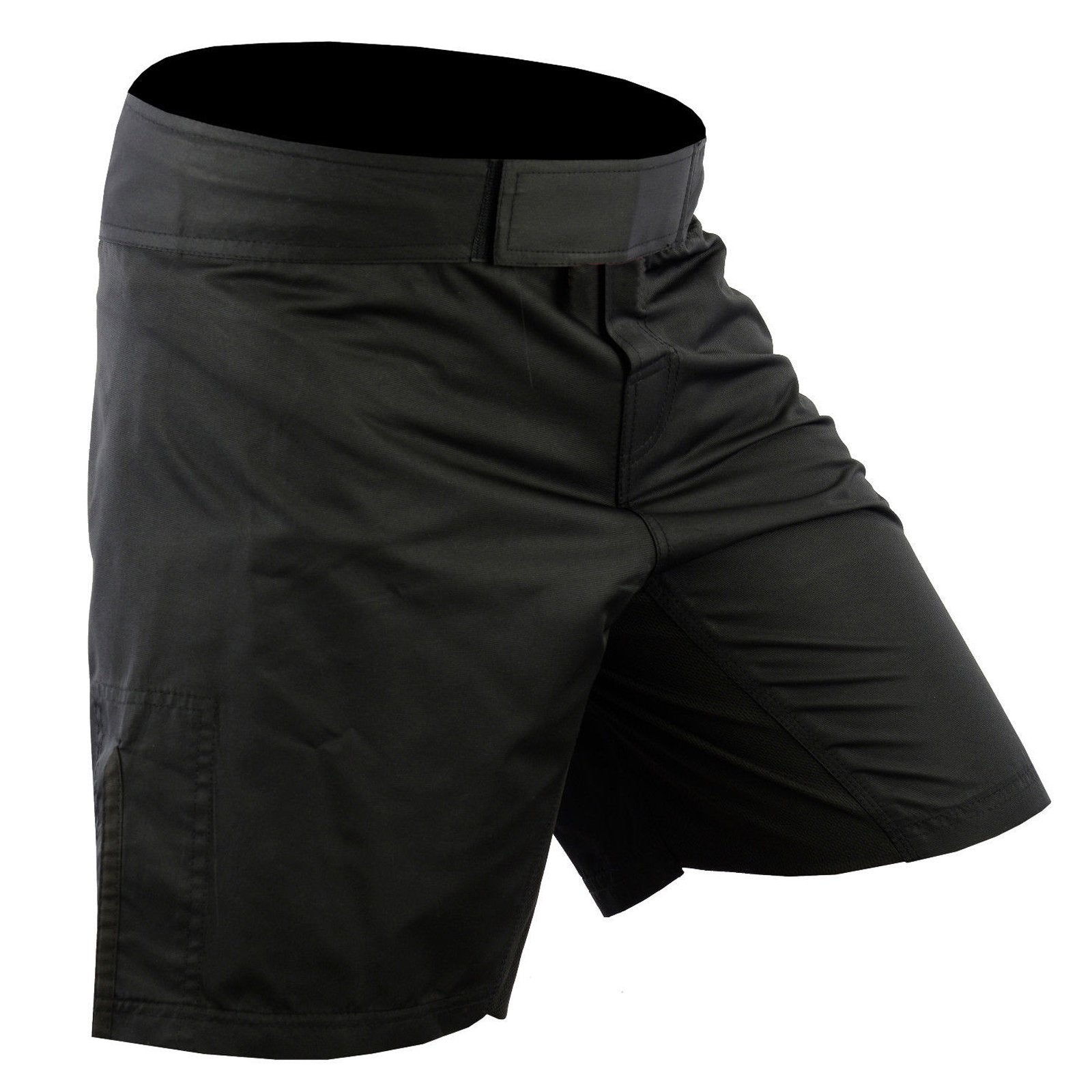 Roar MMA Grappling Shorts Kickboxing Muay Thai Shorts BJJ Gym Training Athletic Shorts (Simple-Black Small)