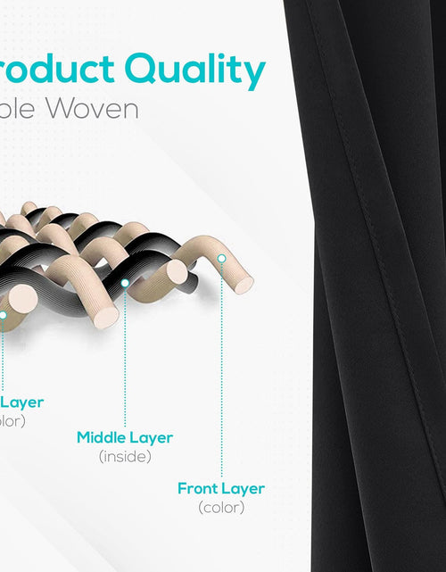Cargar imagen en el visor de la galería, 2 Panels Cozlo Blackout Curtains for Bedroom with Grommet Black Out 42x84 inch
