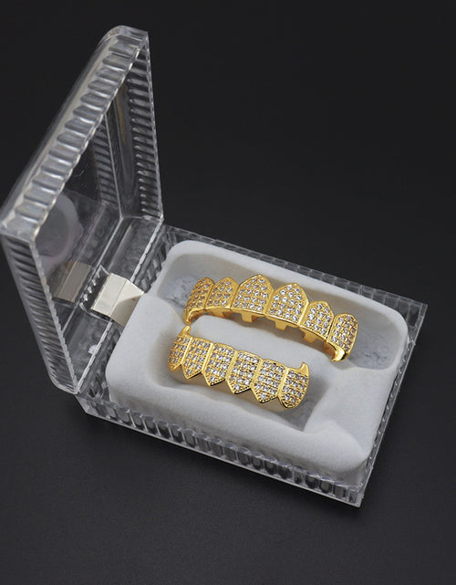 Cargar imagen en el visor de la galería, Hip Hop Grillz with Copper and Gold Tooth Decor
