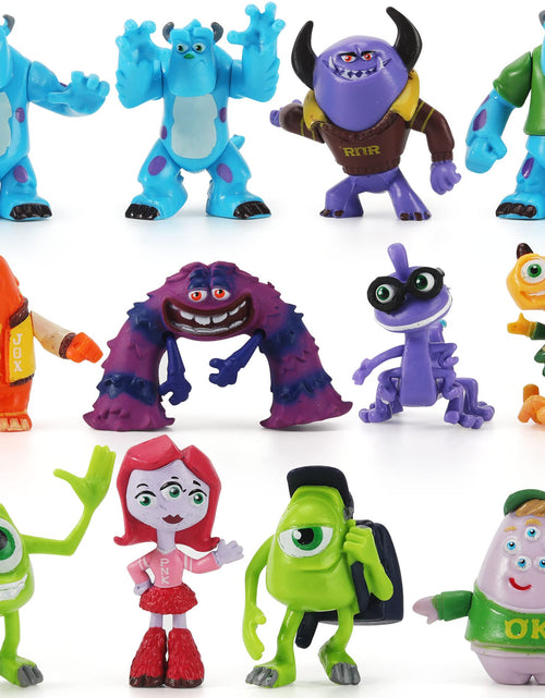 Load image into Gallery viewer, 12Pcs Monsters Cake Toppers Set Figures Toys Cupcake Toppers for Cake Decorations Party Favor 1-4 inches
