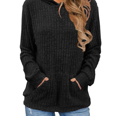 Balivsa Womens Tops Dressy Casual Fall Going Out Lightweight Sweaters Loose Fit Sweatshirts Ladies Winter Hoodies Black Small