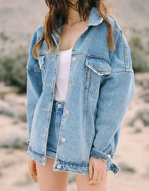 Load image into Gallery viewer, Mid-Length Denim Jacket
