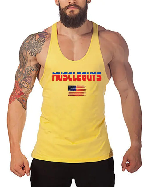 Load image into Gallery viewer, Men&#39;s Polyester Gym Vest - Breathable Print Design

