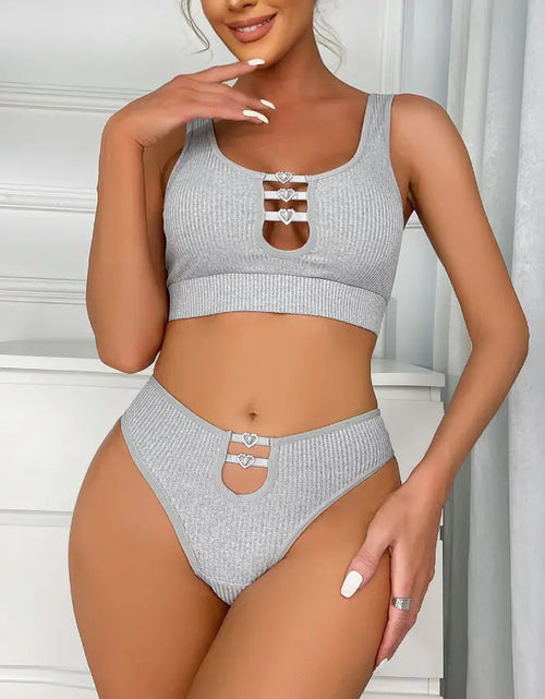 Charger l'image dans la visionneuse de galerie, Ensemble de lingerie caraco en dentelle de style européen et américain
