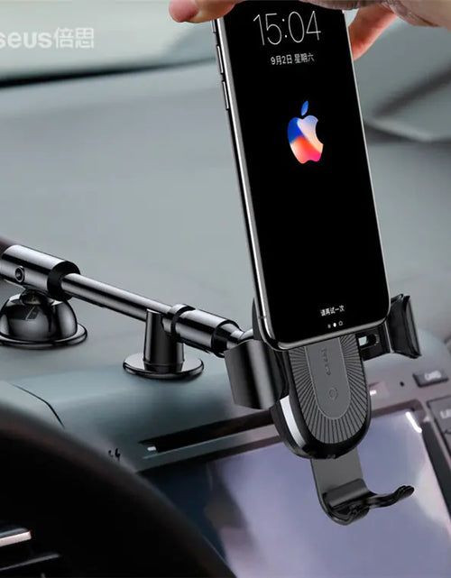 Cargar imagen en el visor de la galería, Cargador Inalámbrico BASEUS Gravity Car Mount para iPhone X
