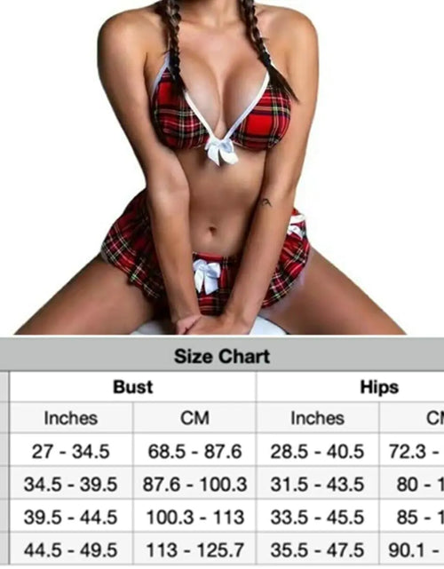 Cargar imagen en el visor de la galería, Lencería sexy de colegiala, vestido de dormir, ropa de noche, lencería, babydoll para mujer, EE. UU.
