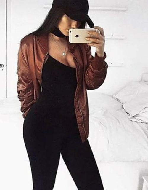 Load image into Gallery viewer, Women&#39;s Casual Baseball Jacket
