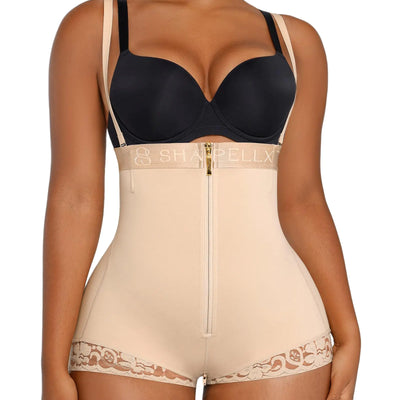 SHAPELLX Shaper Panties High Waisted Butt Enhancer Tummy Control Butt Lifting Shapewear for Women Black Body Shaper Faja