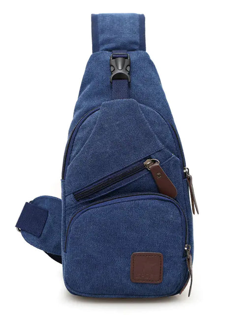 Load image into Gallery viewer, Canvas Crossbody Bag for Men - Trendy Chest Bag
