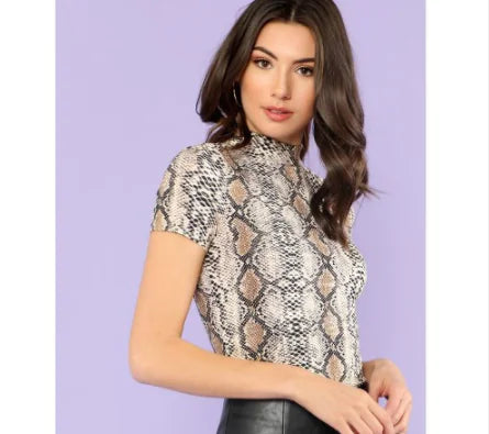 Load image into Gallery viewer, Snake Pattern T-Shirt and Printed Tee
