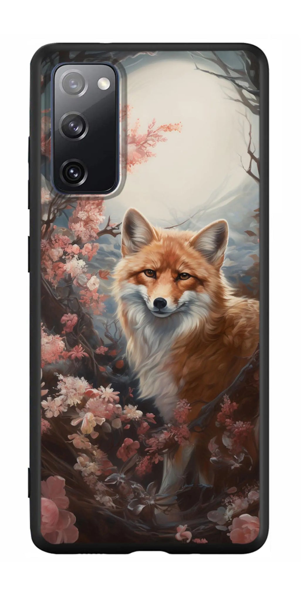 Jeuloth para Samsung Galaxy S20 FE Funda de Teléfono - Zorro Celestial en Flores Fundas de Teléfono Diseñadas - Fundas de Teléfono de TPU - Protección contra Caídas - Orificio Grande