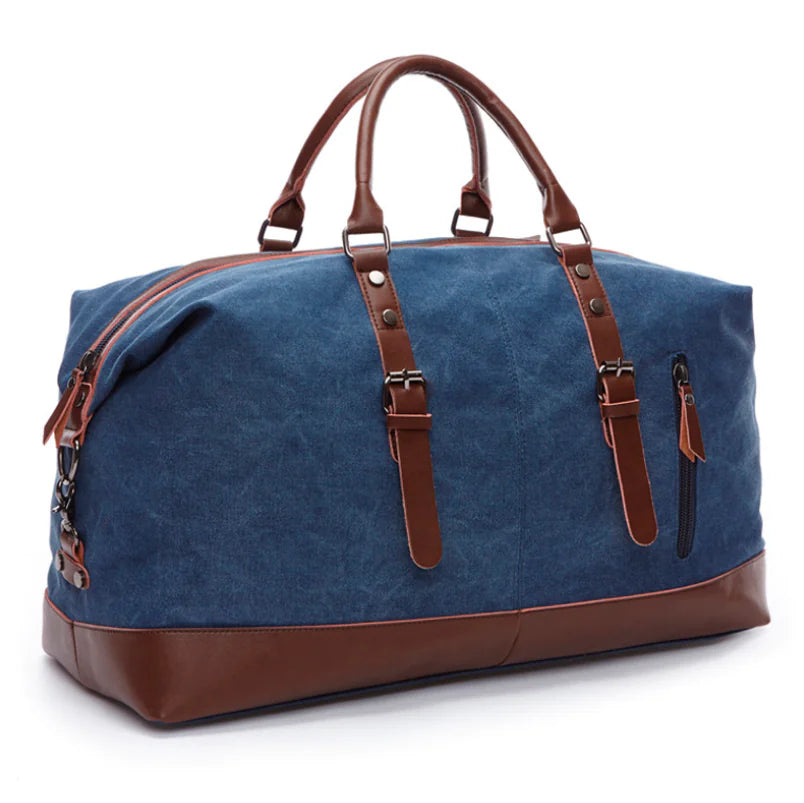 Retro Canvas Tote Bag for Men - Large Capacity Travel Bag
