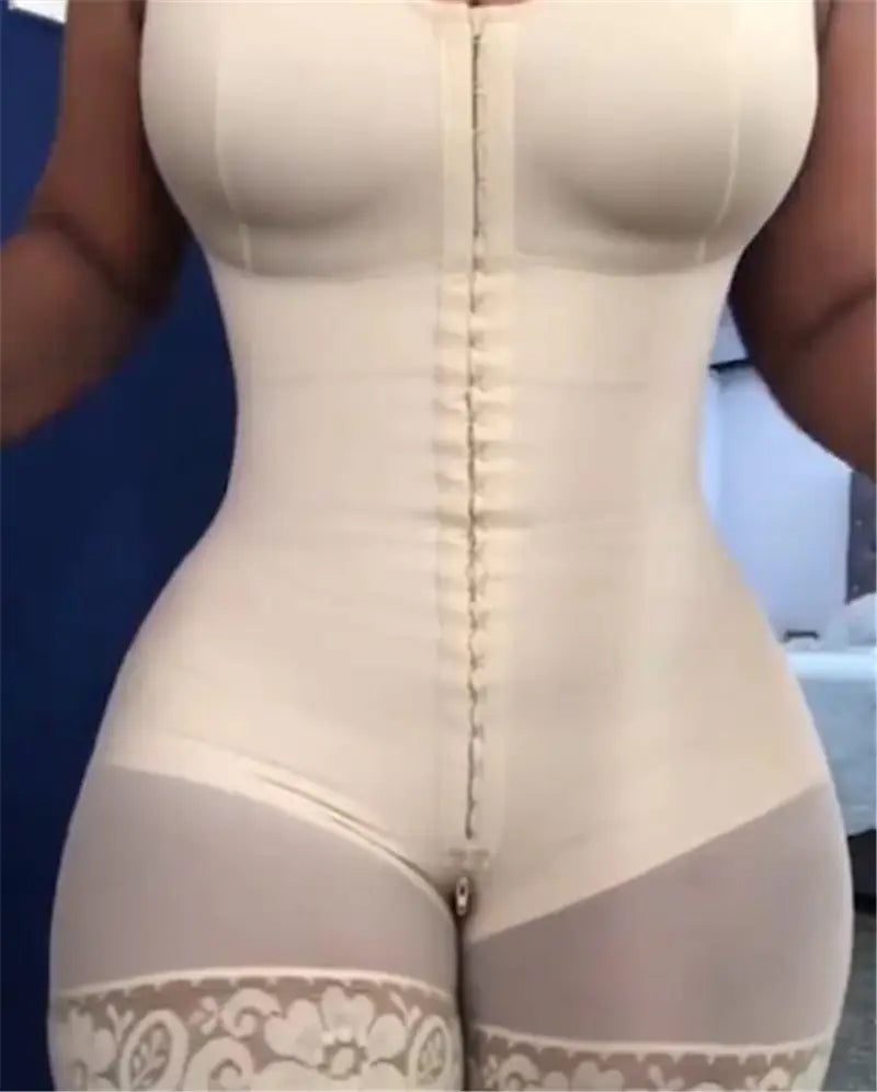 Compressible Shapewear Corset Short with Brooch for Women