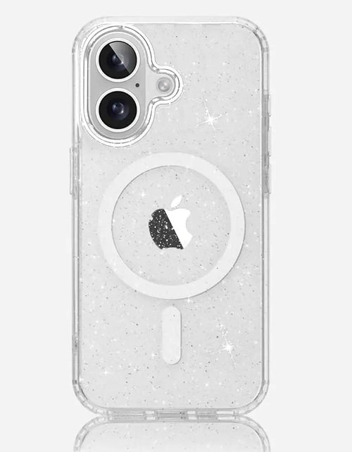 Load image into Gallery viewer, ZinLyuen Case for iPhone 16 Plus Case Glitter Clear Sparkly Shiny Bling Cover Slim Fit Shockproof Magnetic 16 Plus Phone Cases Women GirlsClear Glitter
