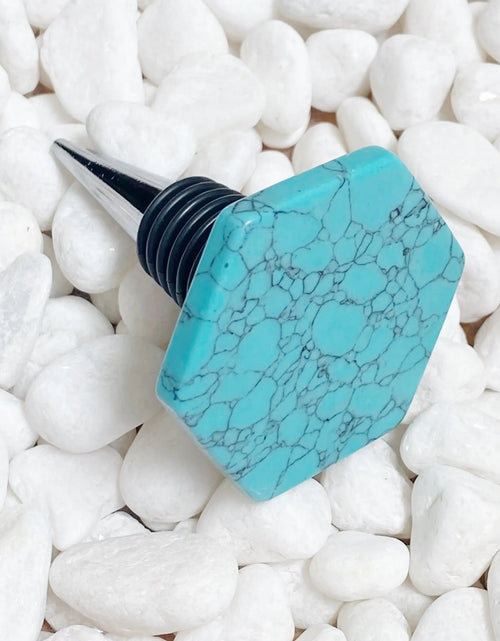 Load image into Gallery viewer, Soho Lounge Hexagon Stone Wine Stopper
