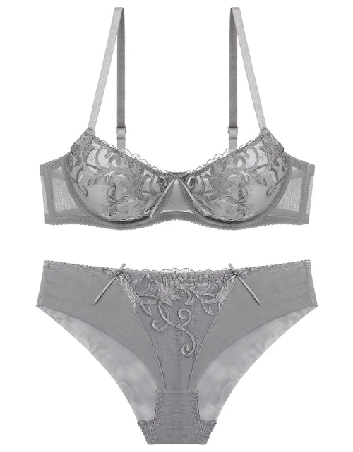 Load image into Gallery viewer, European Fashion Lingerie, Ultra-Thin Embroidered Bra Set
