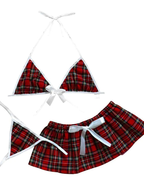 Cargar imagen en el visor de la galería, Lencería sexy de colegiala, vestido de dormir, ropa de noche, lencería, babydoll para mujer, EE. UU.
