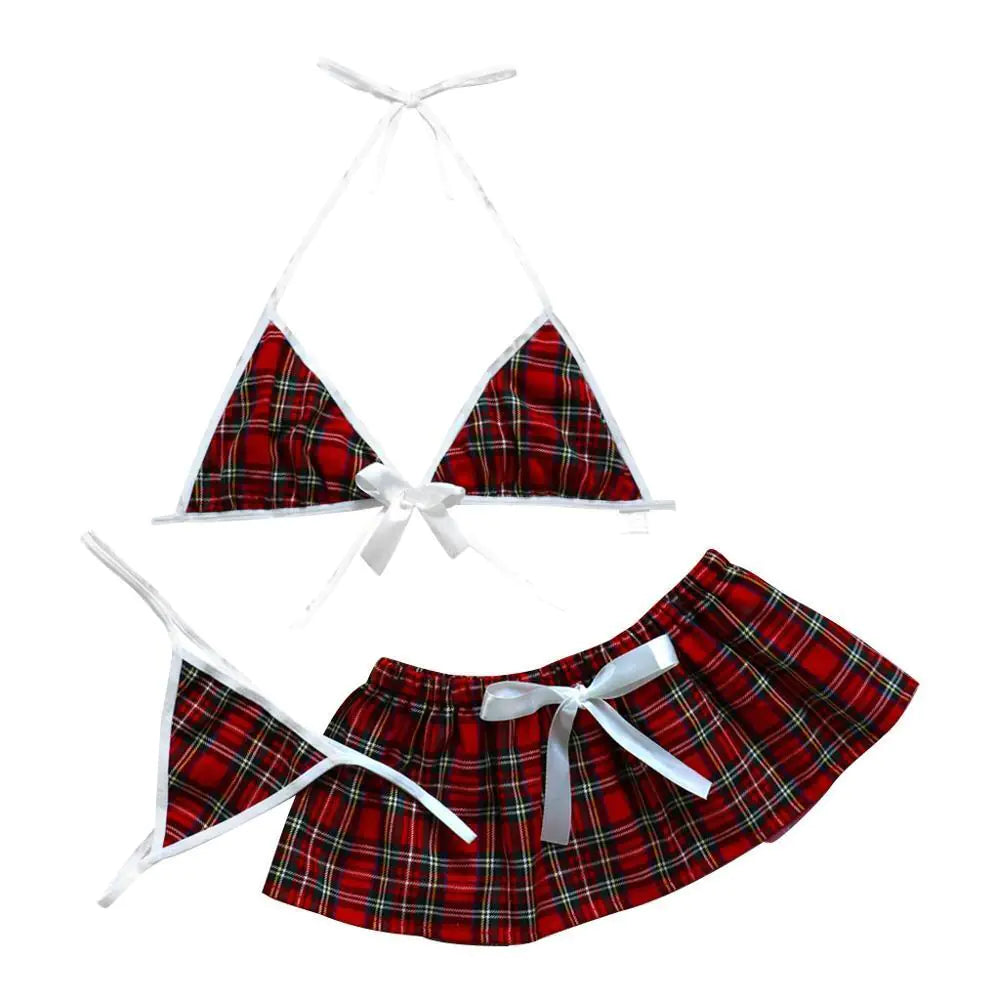 Lencería sexy de colegiala, vestido de dormir, ropa de noche, lencería, babydoll para mujer, EE. UU.