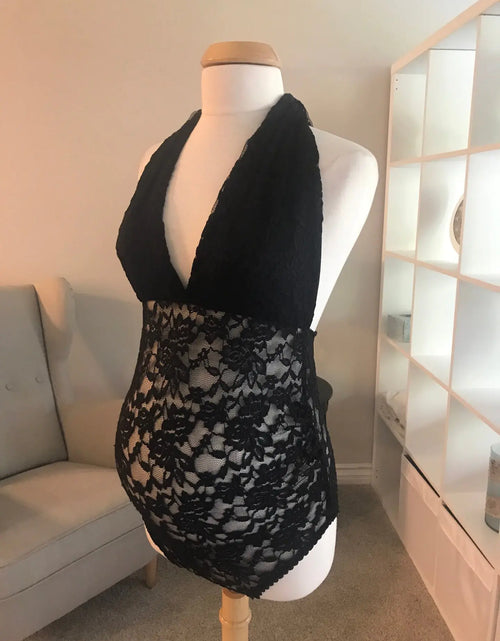 Load image into Gallery viewer, Lace Backless Maternity Lingerie with Neck Strap
