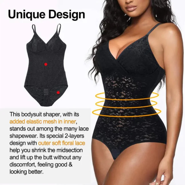 Women's Lace Body Shaping Corset – Beautiful Back Shapewear Jumpsuit