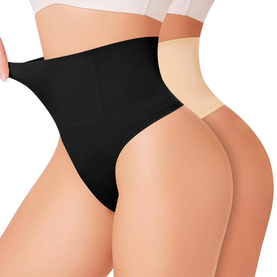 Nebility Lot de 2 culottes gainantes amincissantes pour femme avec contrôle du ventre
