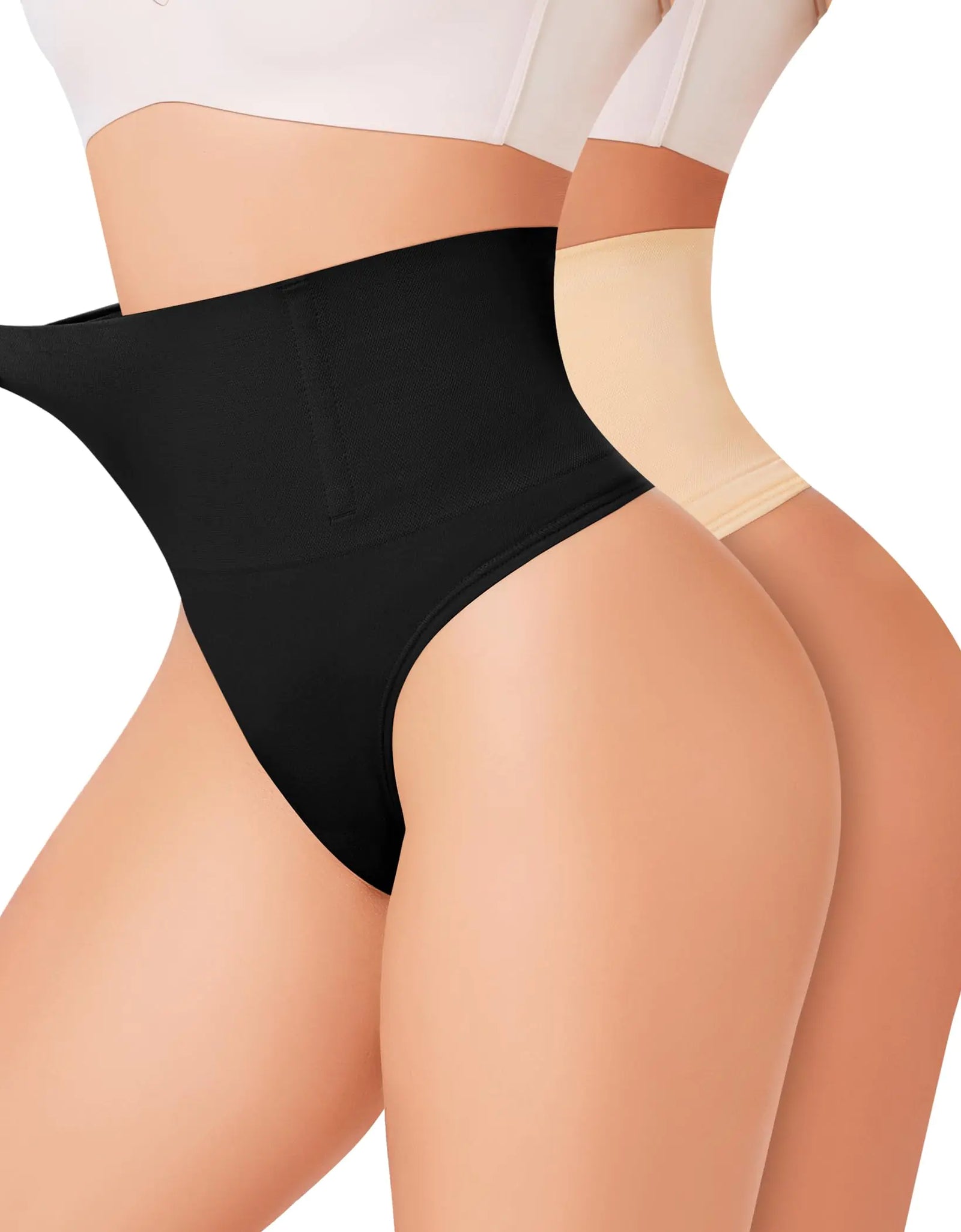 Nebility Lot de 2 culottes gainantes amincissantes pour femme avec contrôle du ventre