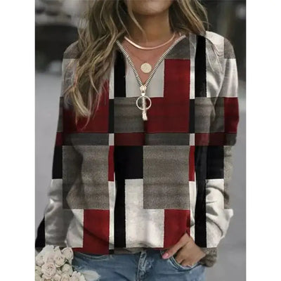 Women's Checkered Sweaters and Fleece Jackets