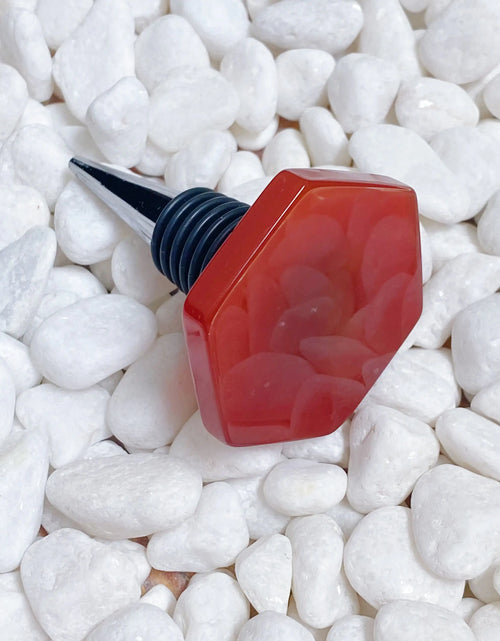 Load image into Gallery viewer, Soho Lounge Hexagon Stone Wine Stopper
