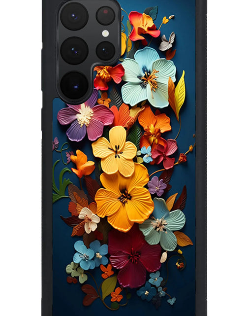 Cargar imagen en el visor de la galería, Jeuloth para funda Samsung Galaxy S23 Ultra - Fundas para teléfono con diseño floral colorido - Fundas para teléfono de TPU - Protección contra caídas
