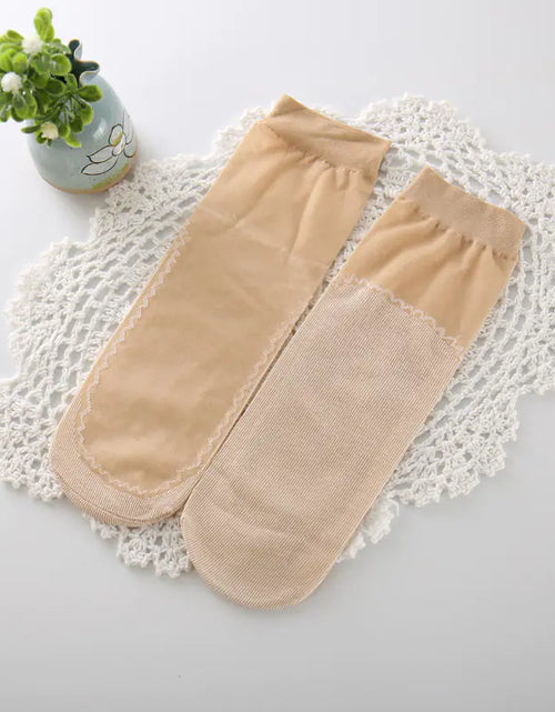 Load image into Gallery viewer, Ladies Non-Slip Cotton Short Stockings
