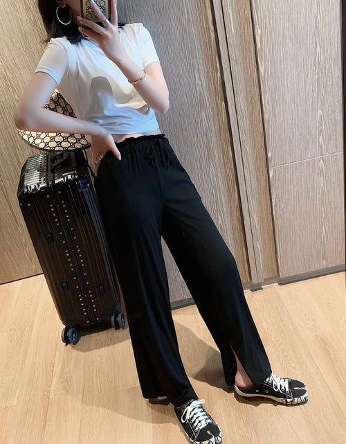 Load image into Gallery viewer, Split Hem Modal Lounge Pants (Long Pants)
