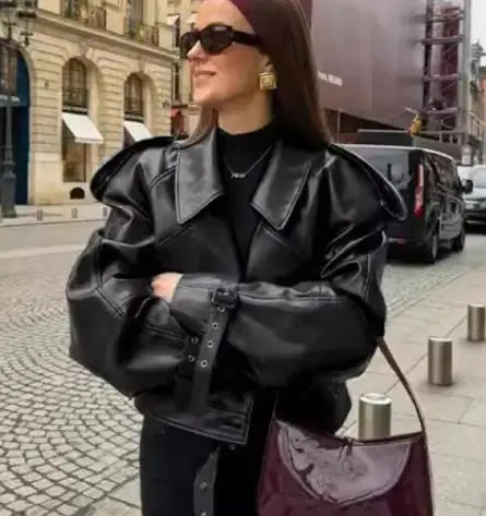 Load image into Gallery viewer, Matte Leather Jacket

