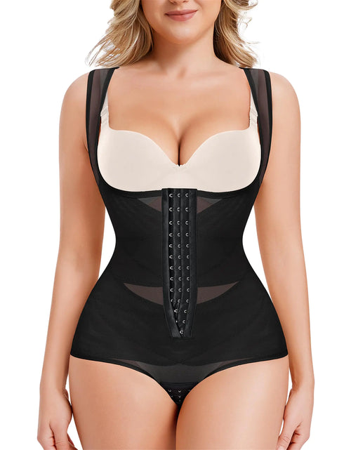 Load image into Gallery viewer, Nebility Womens Shapewear Bodysuit Tummy Control Faja Body Shaper Butt Lifter Open Bust Waist Trainer Compression Bodysuit
