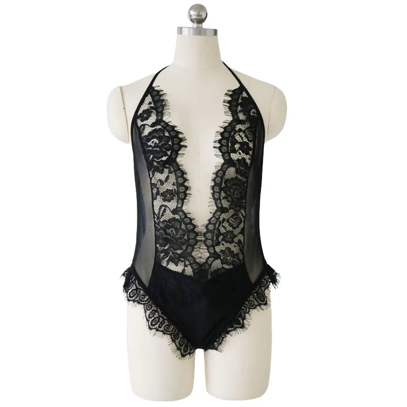 Lencería de encaje sexy para mujer, tallas grandes 5XL, camisón