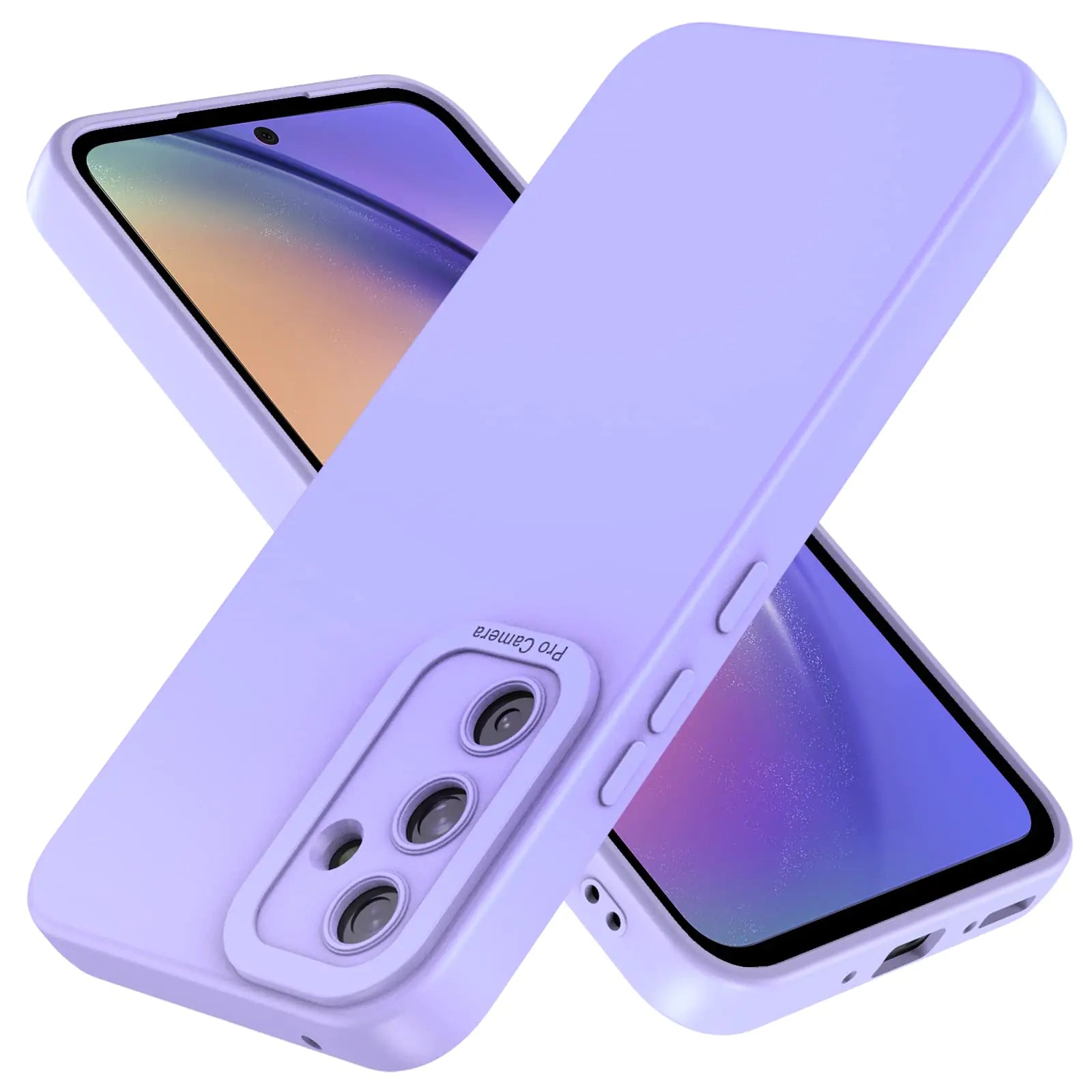 Compatible con Funda Samsung Galaxy A05s 5G: Fundas de teléfono protectoras de silicona líquida con armadura de grado militar y protección de alta resistencia (violeta)