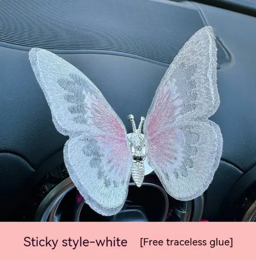 Load image into Gallery viewer, Moving Embroidery Butterfly Car Accessories
