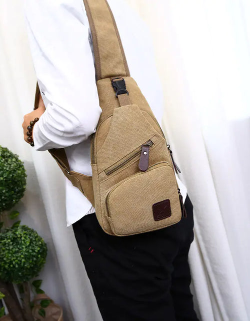 Load image into Gallery viewer, Canvas Crossbody Bag for Men - Trendy Chest Bag
