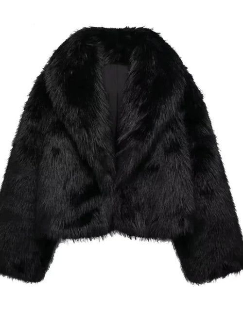 Load image into Gallery viewer, Artificial Fur Effect Collar Jacket
