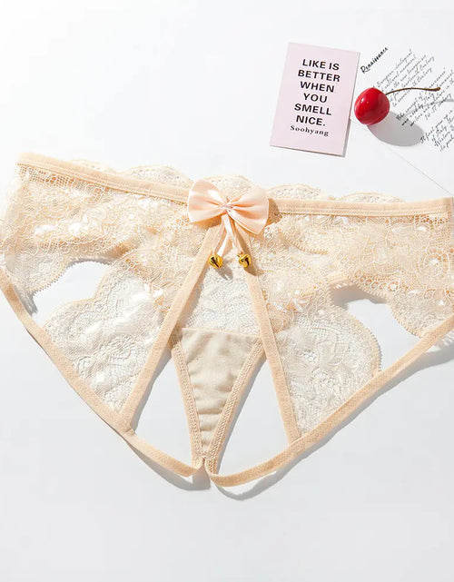 Cargar imagen en el visor de la galería, Lencería de encaje negro para mujer Temptation con cascabeles
