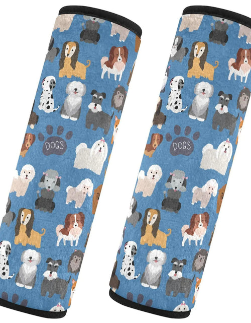 Cargar imagen en el visor de la galería, Bonitos protectores de cinturón de seguridad para perros, 2 unidades, fundas suaves para cinturón de seguridad de coche para niños, protectores de cinturón de seguridad para coche, accesorios de coche para adultos, mujeres, niños, niñas y niñosM
