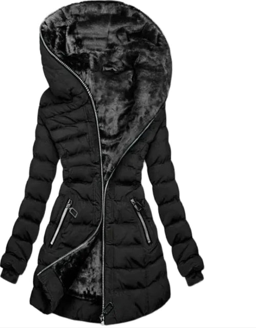 Load image into Gallery viewer, Velvet Cotton Hooded Jacket
