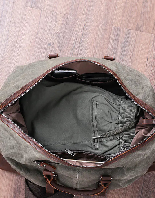 Load image into Gallery viewer, Large Waterproof Canvas Travel Bag for Men
