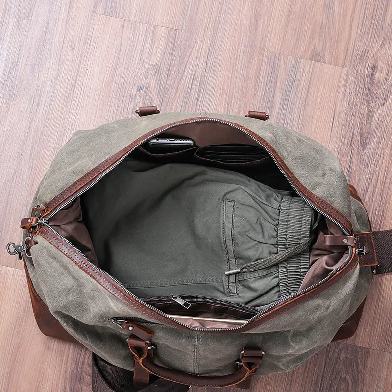 Large Waterproof Canvas Travel Bag for Men