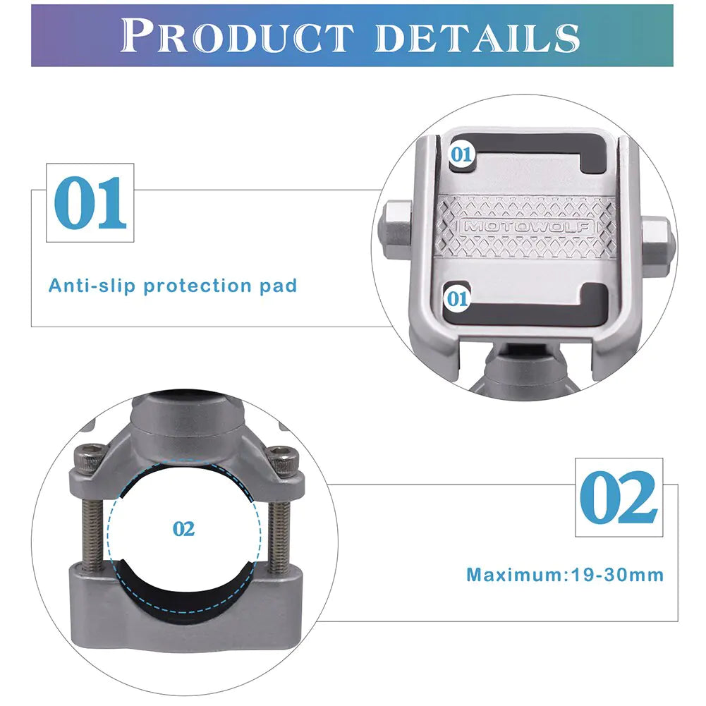 Aluminum Alloy Phone Navigation Mount for Cycling